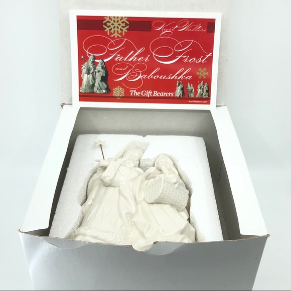 SOLD Father Frost & Babushka White Porcelain Figurine - Picture 14 of 16